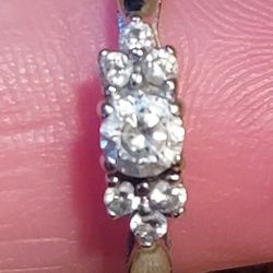 White Gold With CZs Ring