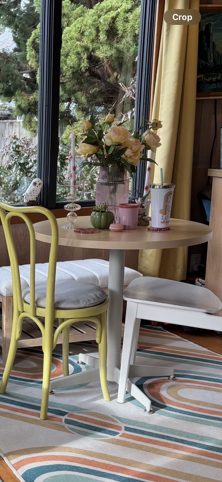 Wood Look And White-ish Dining Table