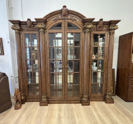 Maitland Smith Monumental Breakfront China Cabinet Museum-Quality Display