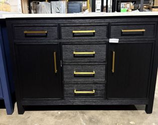 48 Inch Black Bathroom Vanity 