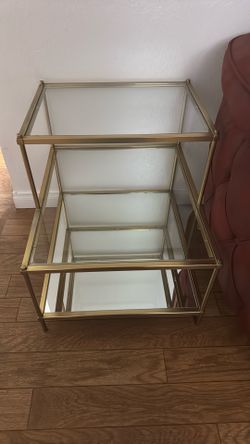  Glass Top End Table 