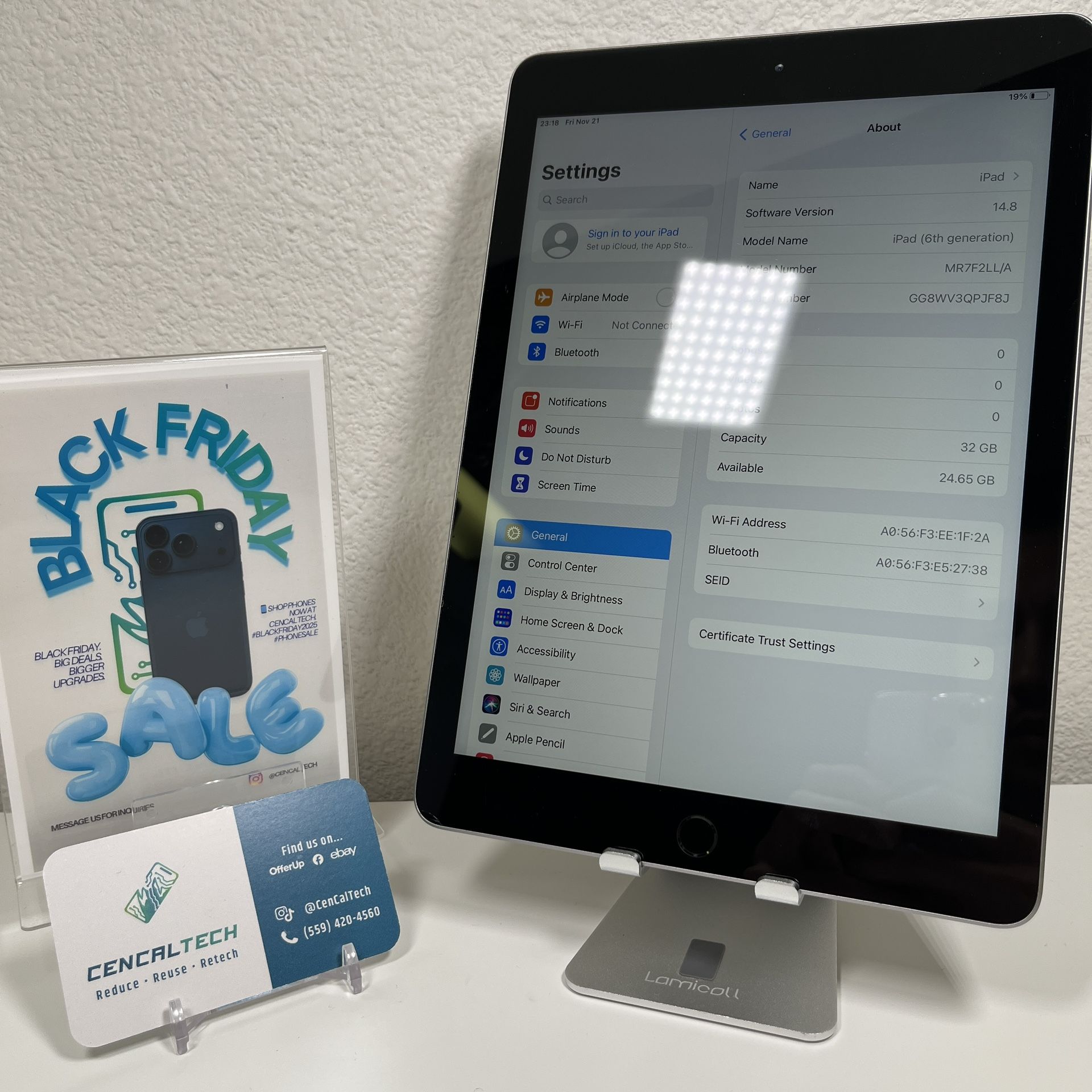 2018 iPad 6th Gen 32gb Wifi Only In Good Condition 