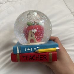 teacher snow globe 