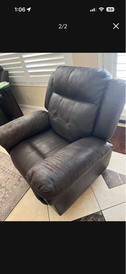 Brown Leather Recliner Chair