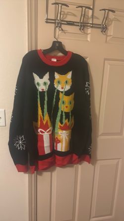 Ugly Christmas Sweater with Cats XXL