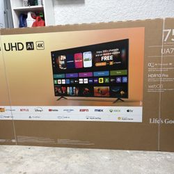TV 75” UHD AI 4K - IN THE BOX!!!!!
