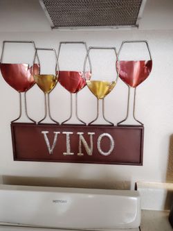 Cute Metal Decor for Over Your Wine/Liquor Cabinet