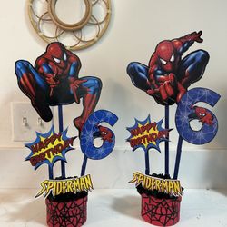 Spider-Man hombre Araña Centerpieces Centros De Mesa