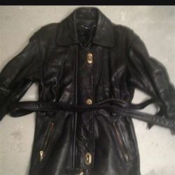 Leather Black Jacket Large 