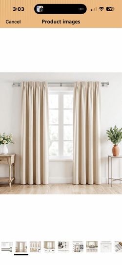 New Silver extra long sturdy Curtain Rod Set. Up to 130” 1” thick. I have 2 available.