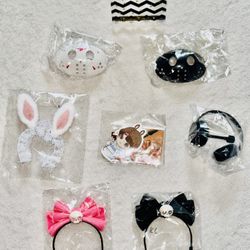 NEW ARRIVAL, Doll accessories, labubu mask, headband, bunny ears, headset ,  items are sold separately