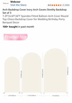 Arch Backdrop Stretch Covers - Ivory