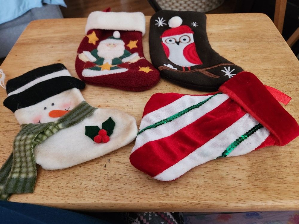 Variety Of Mini Decorative Christmas Stockings