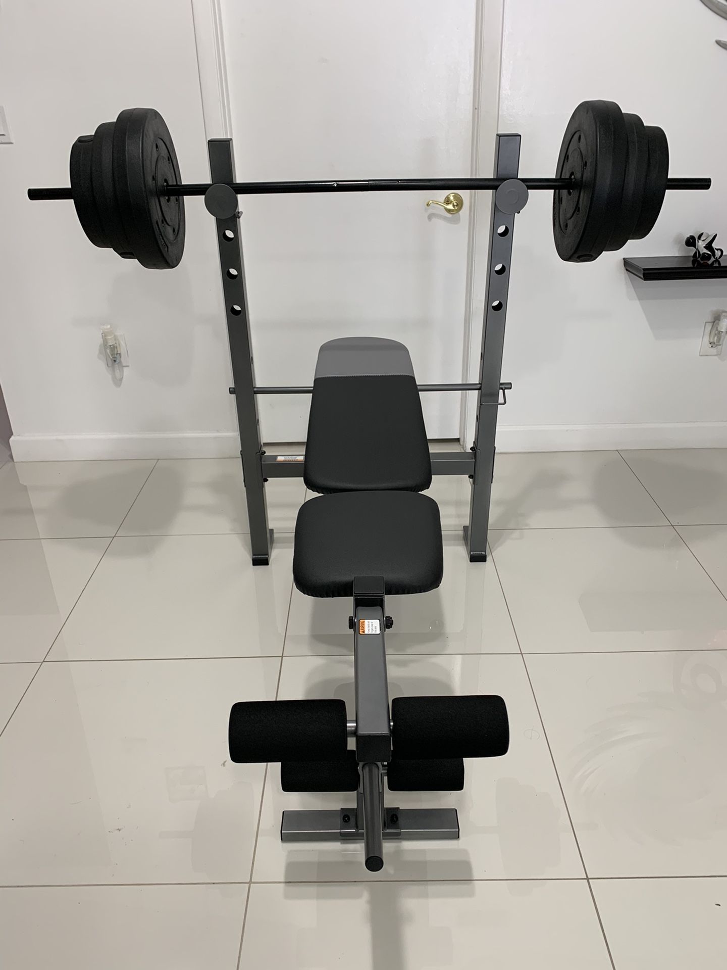 Bench and rack combo weights 80 lb