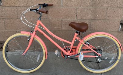 Glerc Missy 24" Girls Cruiser Bike 6-Speed Cruiser Women's Hybird Bicycle Lightweight Frame