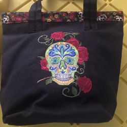 Sugar Skull Halloween Tote Bag