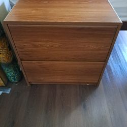 Wood File Cabinet 