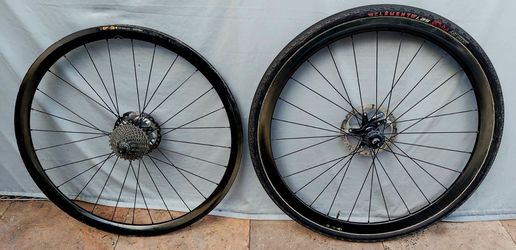 Shimano CX75 / Carbon-Laminate 700c Disc Wheelset – Tubular (Glue-On)