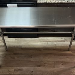 Amgood Stainless Steel Kitchen Prep/Dining Table - 60” x 24”