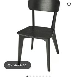 Ikea Lisabo Black Chairs 7× 