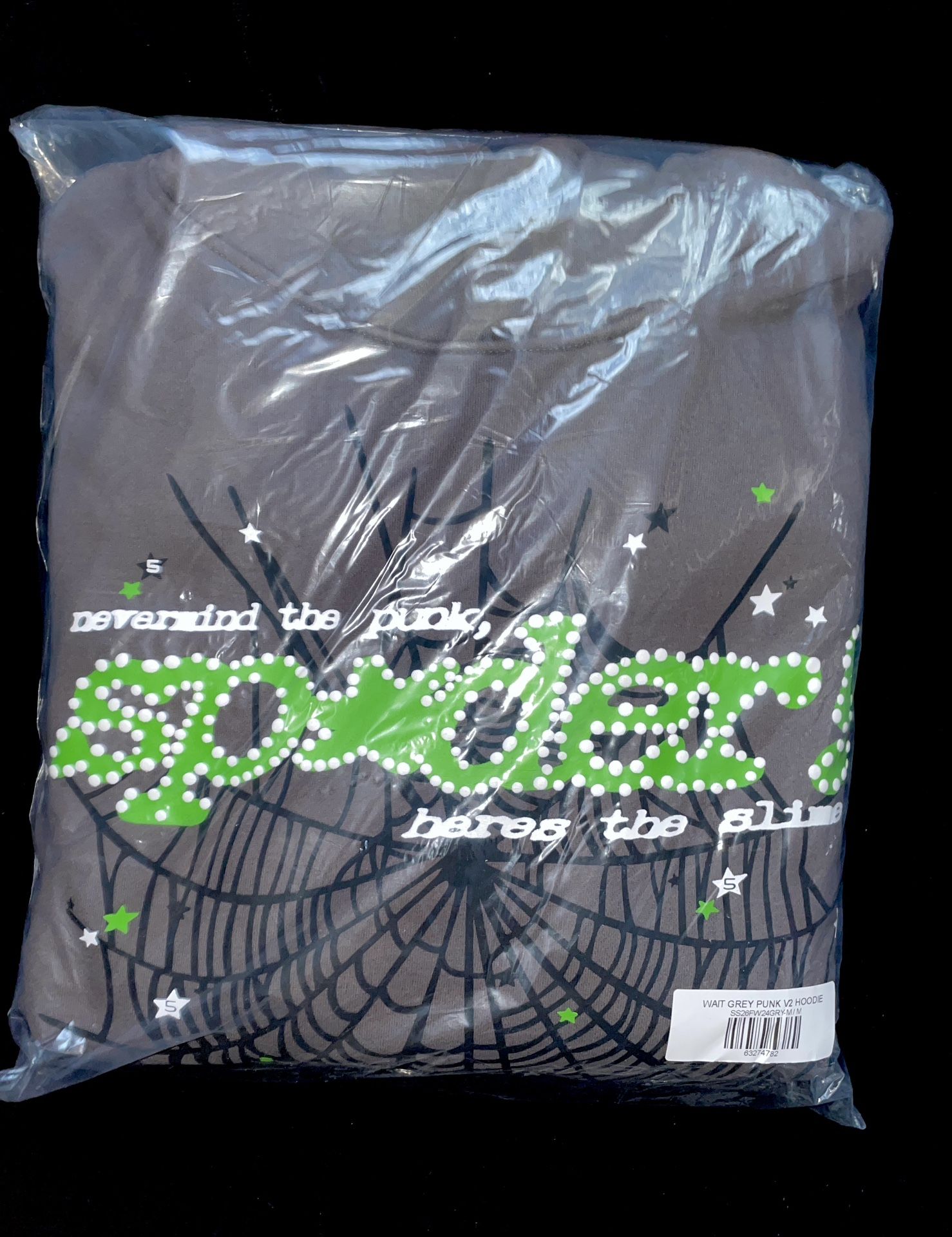 Dark Grey Spider Hoodie Size Medium