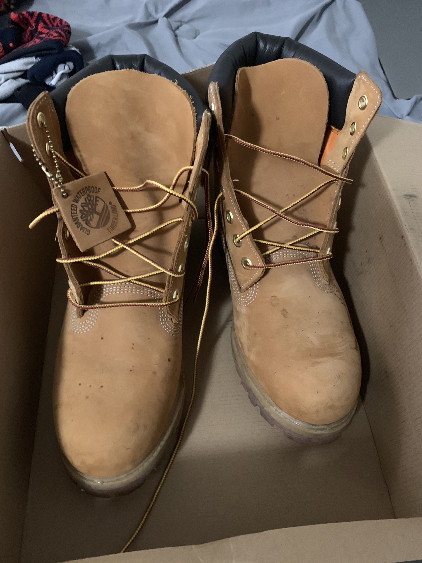 Timberlands size 10 with box 60$