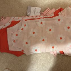 (5) Pack Of Onesies - New 