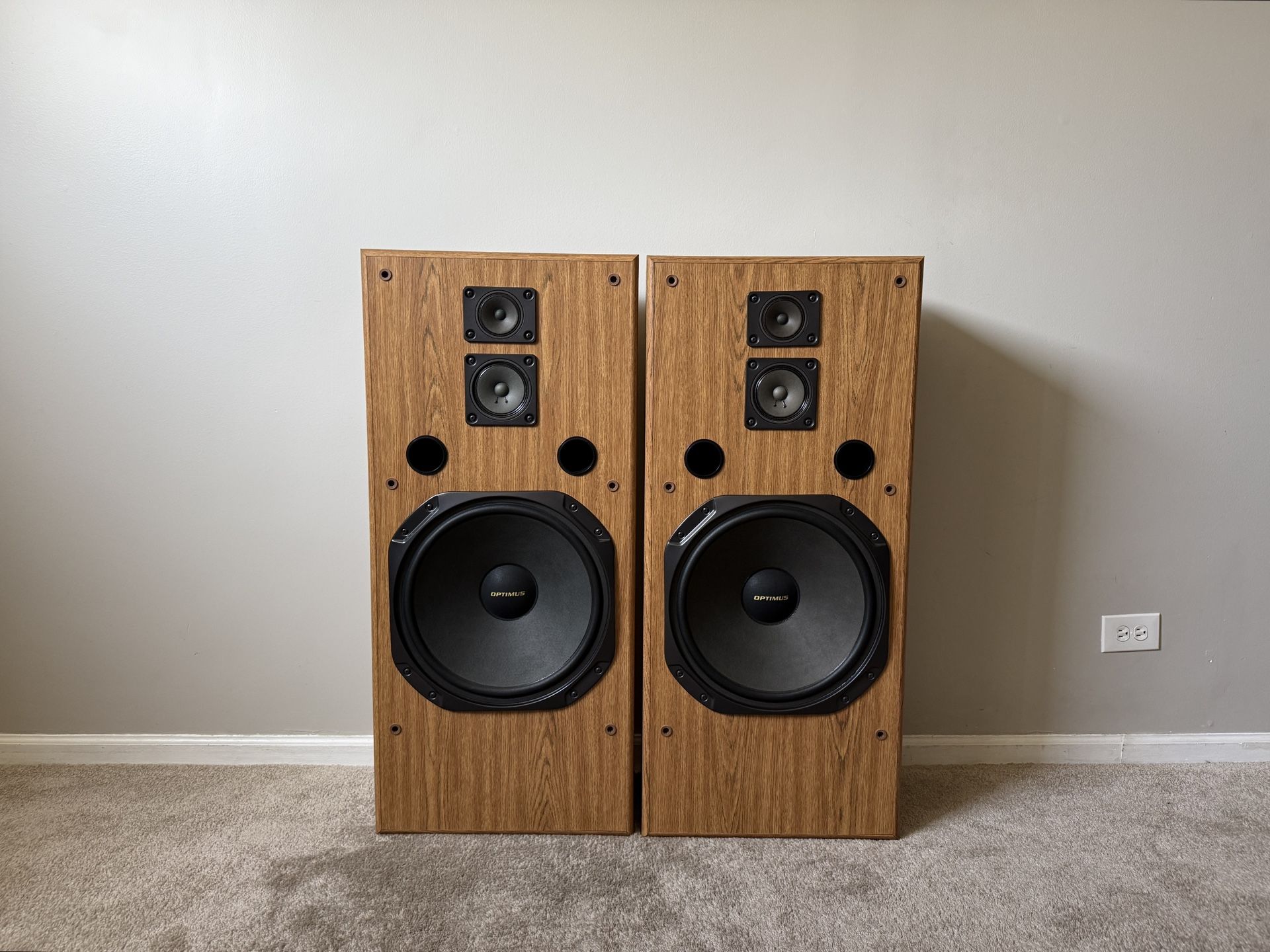 Optimus 3 Way Tower Home Floor Standing Speakers 15" Woofers