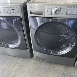 Kenmore washer and gas dryer. We finance 30 to go to Waterloo Road in Stockton.