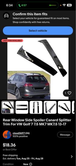 Rear window side spoiler