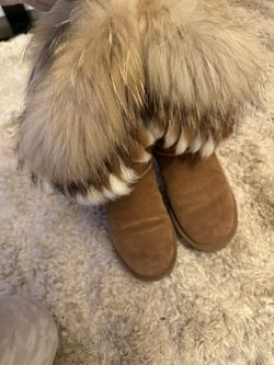 Brown Faux Fur Boots 