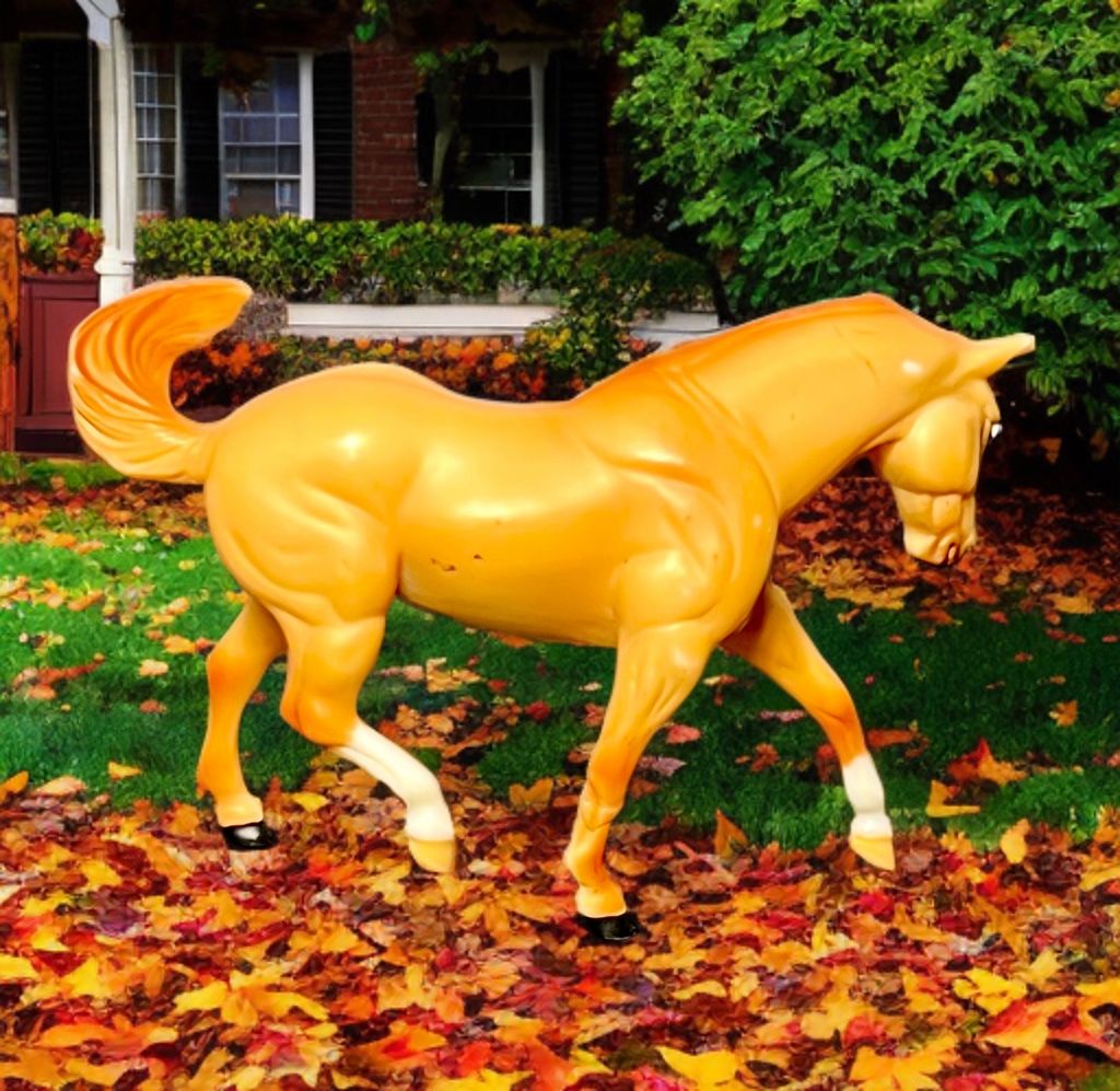 Breyer 1999 Stablemates Red Stable Set Apricot Dun Model Horse 59197, 2.5”