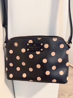Kate Spade New York Polka Dot Crossbody Bag – Black & Beige