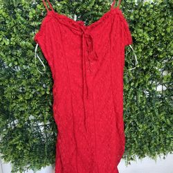 Women’s Mini Red Lace Dress