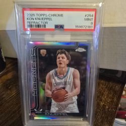 2025 Topps Chrome Kon Knueppel Refractor RC PSA 9