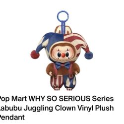 Pop Mart WHY SO SERIOUS Series Labubu Juggling Clown Vinyl Plush Pendant
