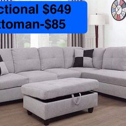📦Free Delivery—Brand New Sofa, Couch, Sectional 