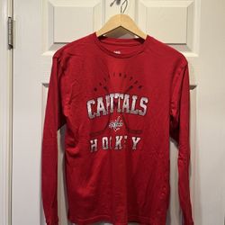 NHL Kids Red Washington Capitals Long Sleeve T-Shirt, Size: XL