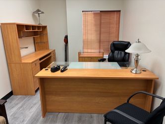 Office desk and credenza