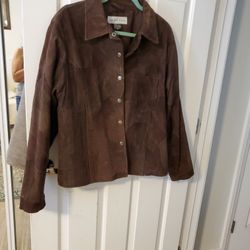 Dark Brown Vintage Leather Jacket.  XL