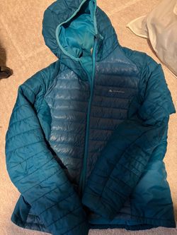 Quechua Teal Puffer Jacket with Hood