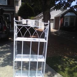 Foldable Metal white shelf 