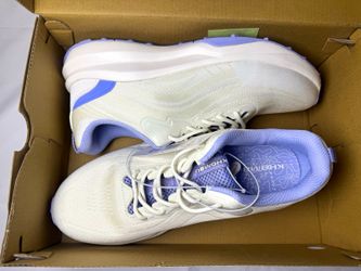 Khombu Patan Women’s Lace Up Lightweight Memory Foam Sneakers Beige/Purple/White