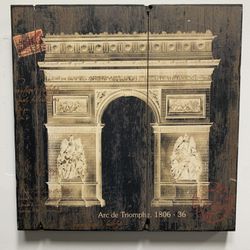 BLOWOUT SALE! Arc de Triomphe Printed Wooden Wall Art