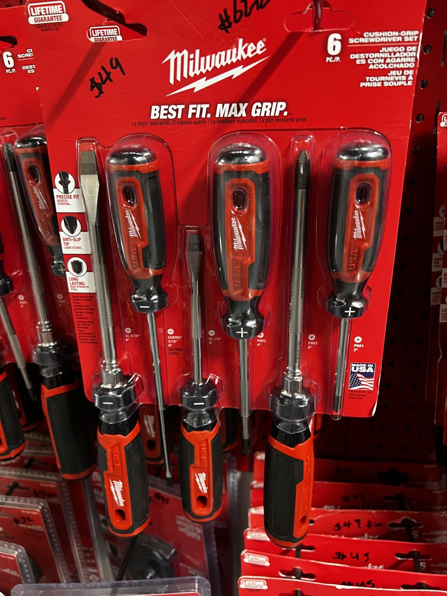Milwaukee 6pc Cushion Grip Screwdriver Set