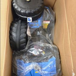 Costway 12V Kids 4-Wheeler ATV Quad Ride On Car w/ LED Lights Music USB Navy  