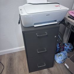 File Cabinet And Printer