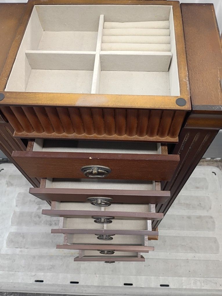 Jewelry Cabinet Armoire Jewelry Box Storage Chest Stand Organizer 
