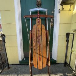 Vintage wooden large sled