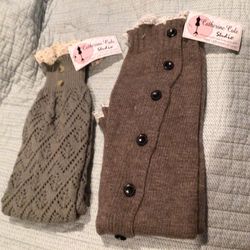 New Ladies Designer Catherine Cole In NC Boot Sock Leg Warmers Size Lg $6 Ea Or Both $10